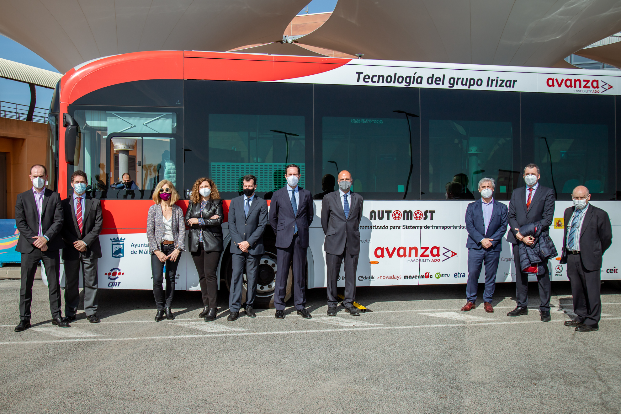 Se estrena el primer autobús autónomo cero emisiones Irizar en Málaga